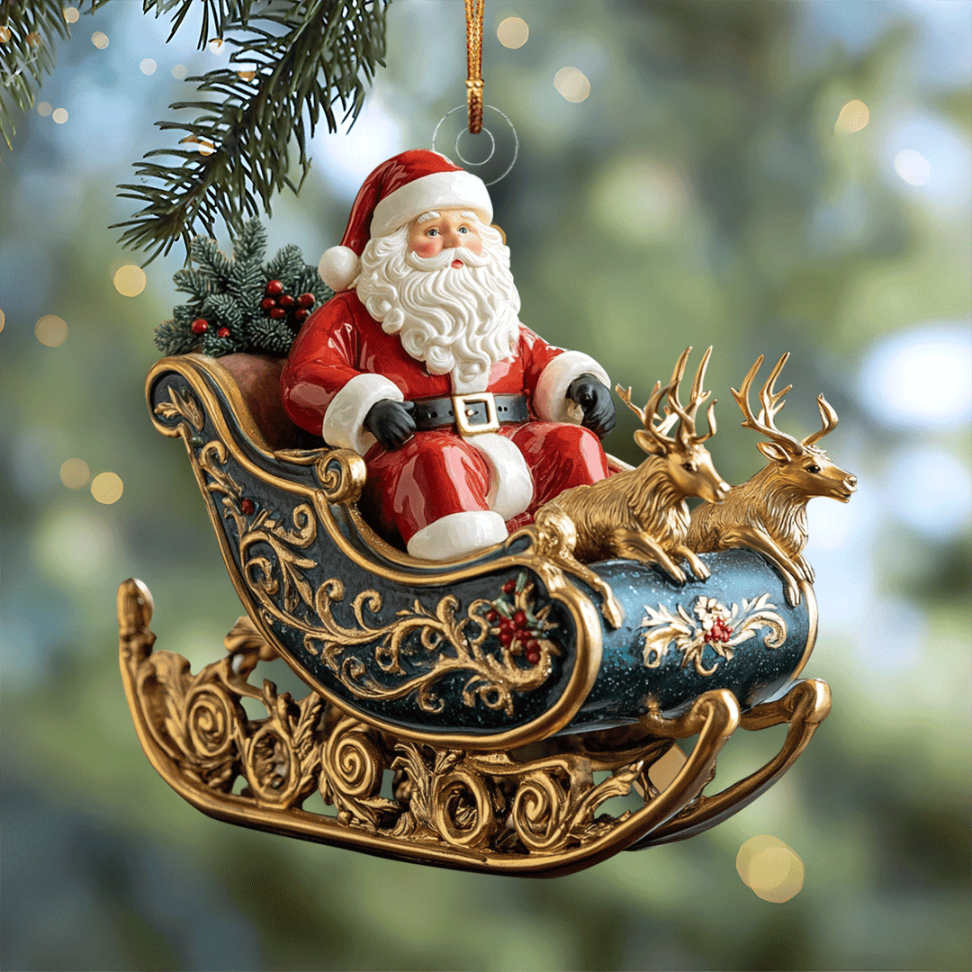 Santa Christmas Spirit - Mica Ornament NCU0PD214
