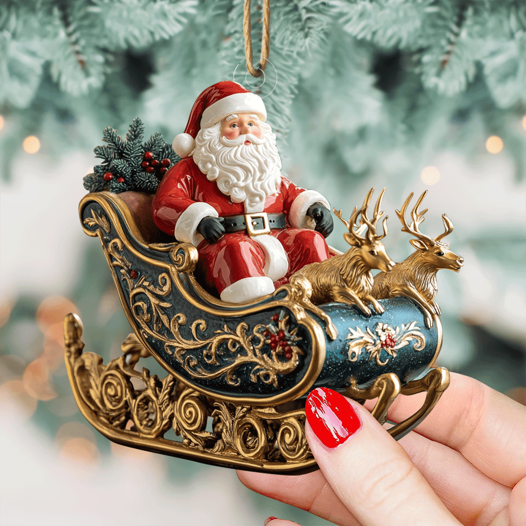 Santa Christmas Spirit - Mica Ornament NCU0PD214