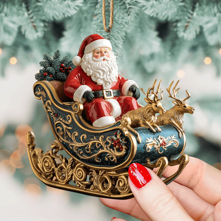 Santa Christmas Spirit - Mica Ornament NCU0PD214