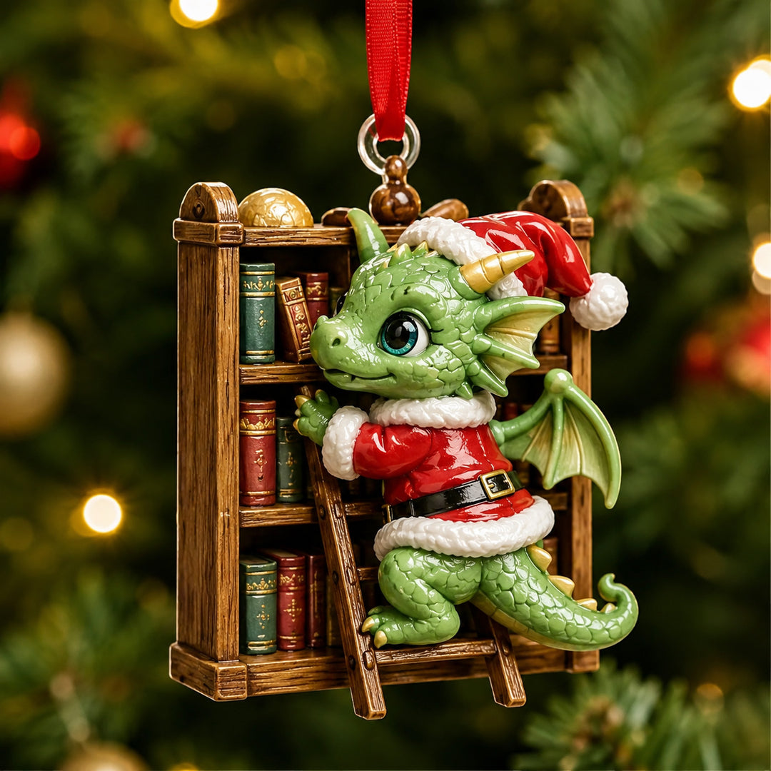 Santa Dragon Mica Ornament NCU0HT068
