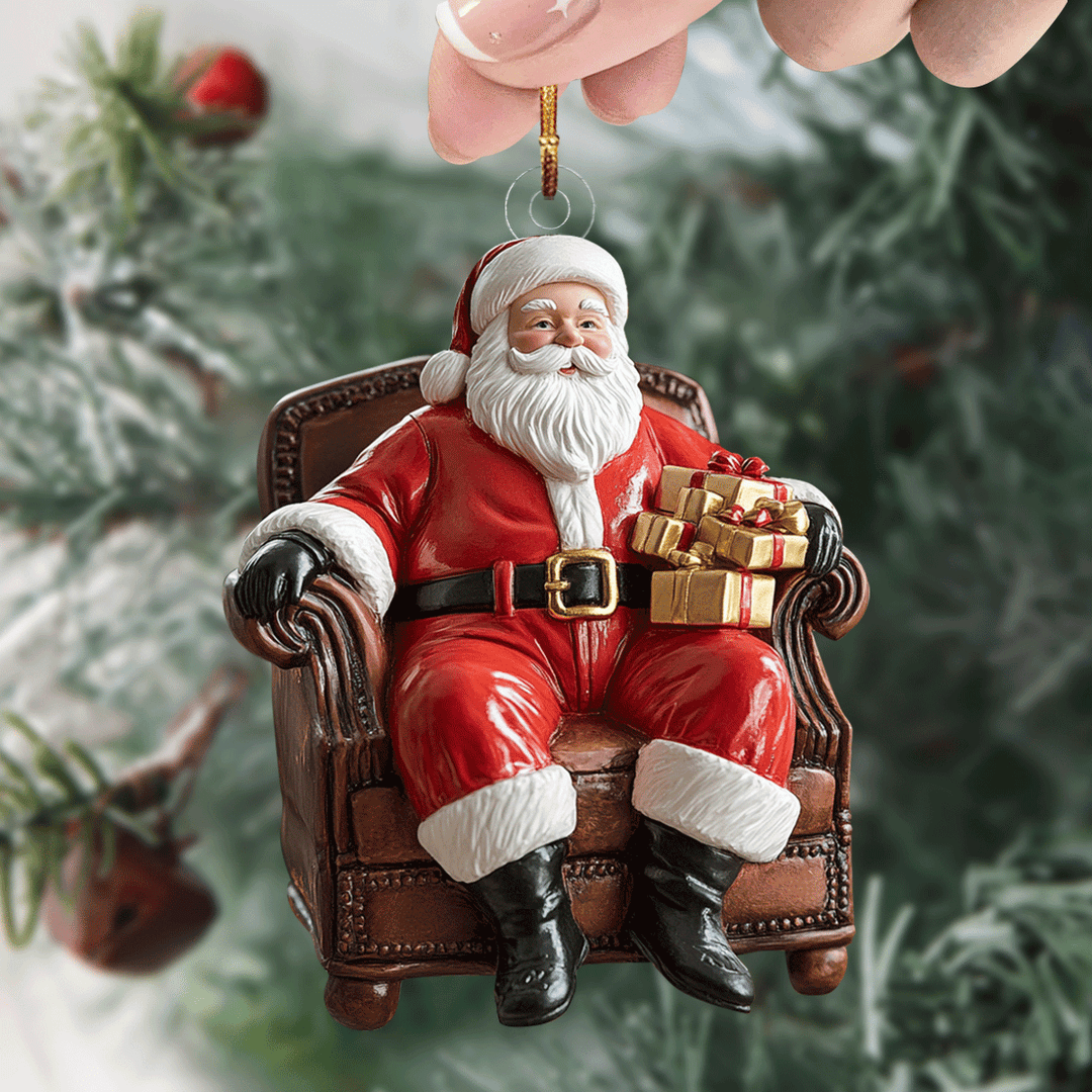 Santa Merry Surprise - Mica Ornament NCU0PD216