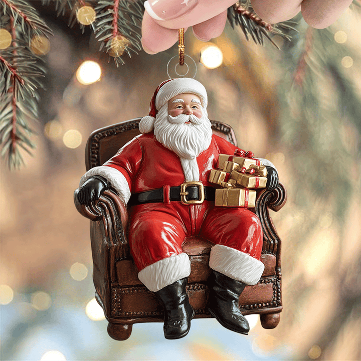 Santa Merry Surprise - Mica Ornament NCU0PD216