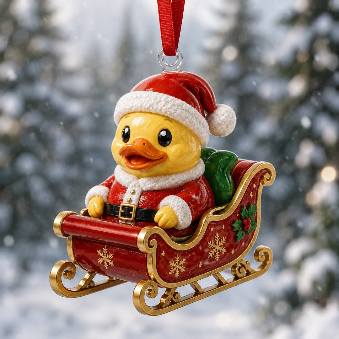 Santa Rubber Duck Mica Ornament NCU0HT050