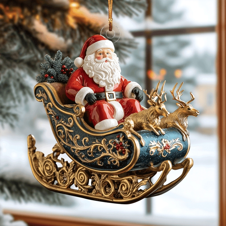 Santa Christmas Spirit - Mica Ornament NCU0PD214