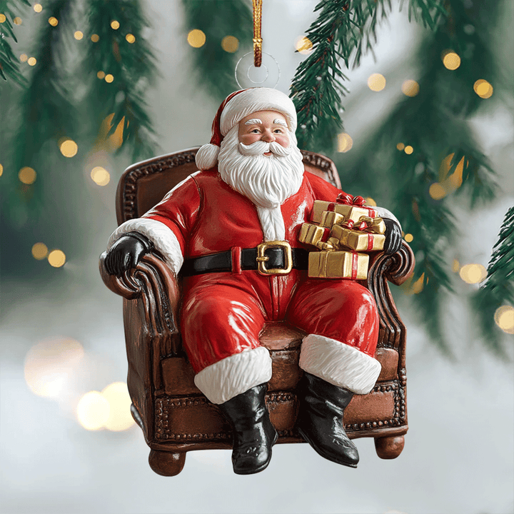 Santa Merry Surprise - Mica Ornament NCU0PD216