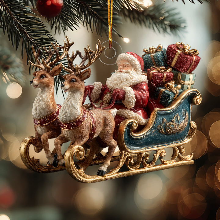 Santa Night Journey Mica Ornament NCU0DH271