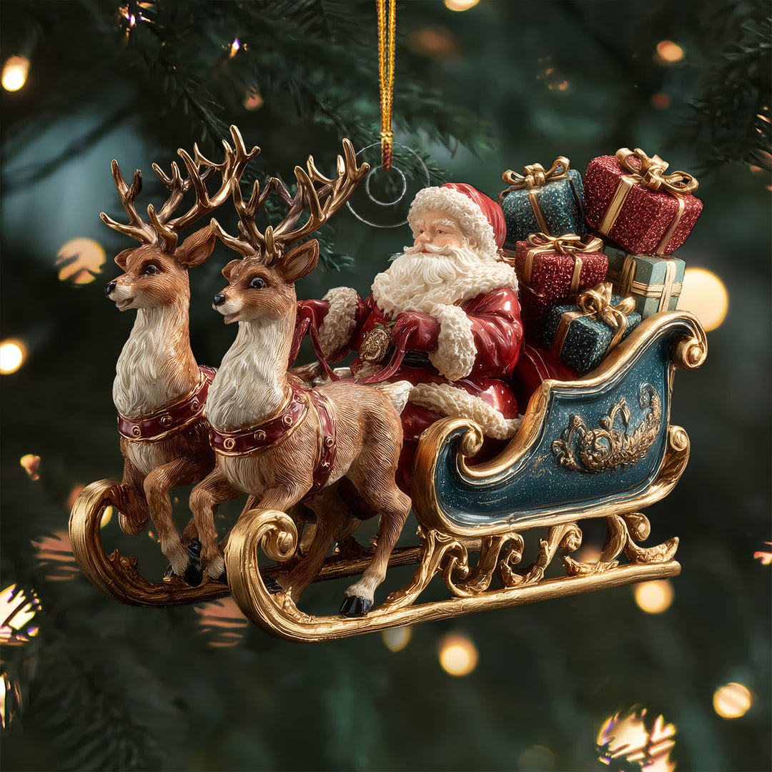 Santa Night Journey Mica Ornament NCU0DH271
