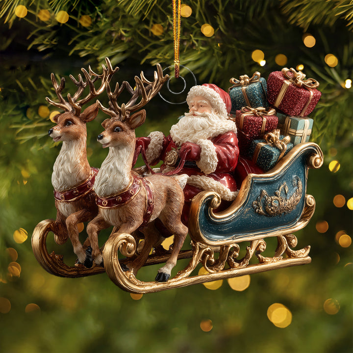 Santa Night Journey Mica Ornament NCU0DH271