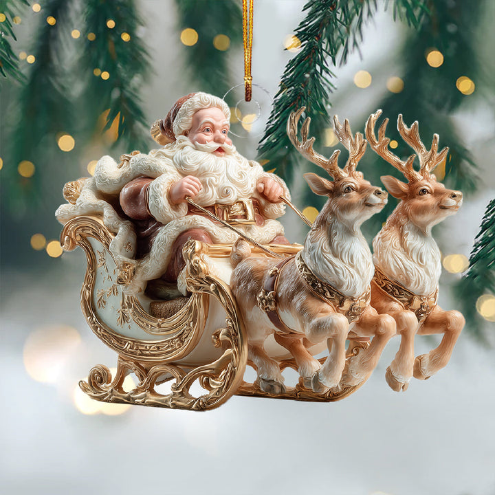 Santa Sleigh Ride Mica Ornament NCU0DH270