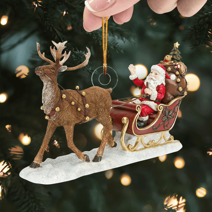 Santa's Merry Joy - Mica Ornament NCU0PD193