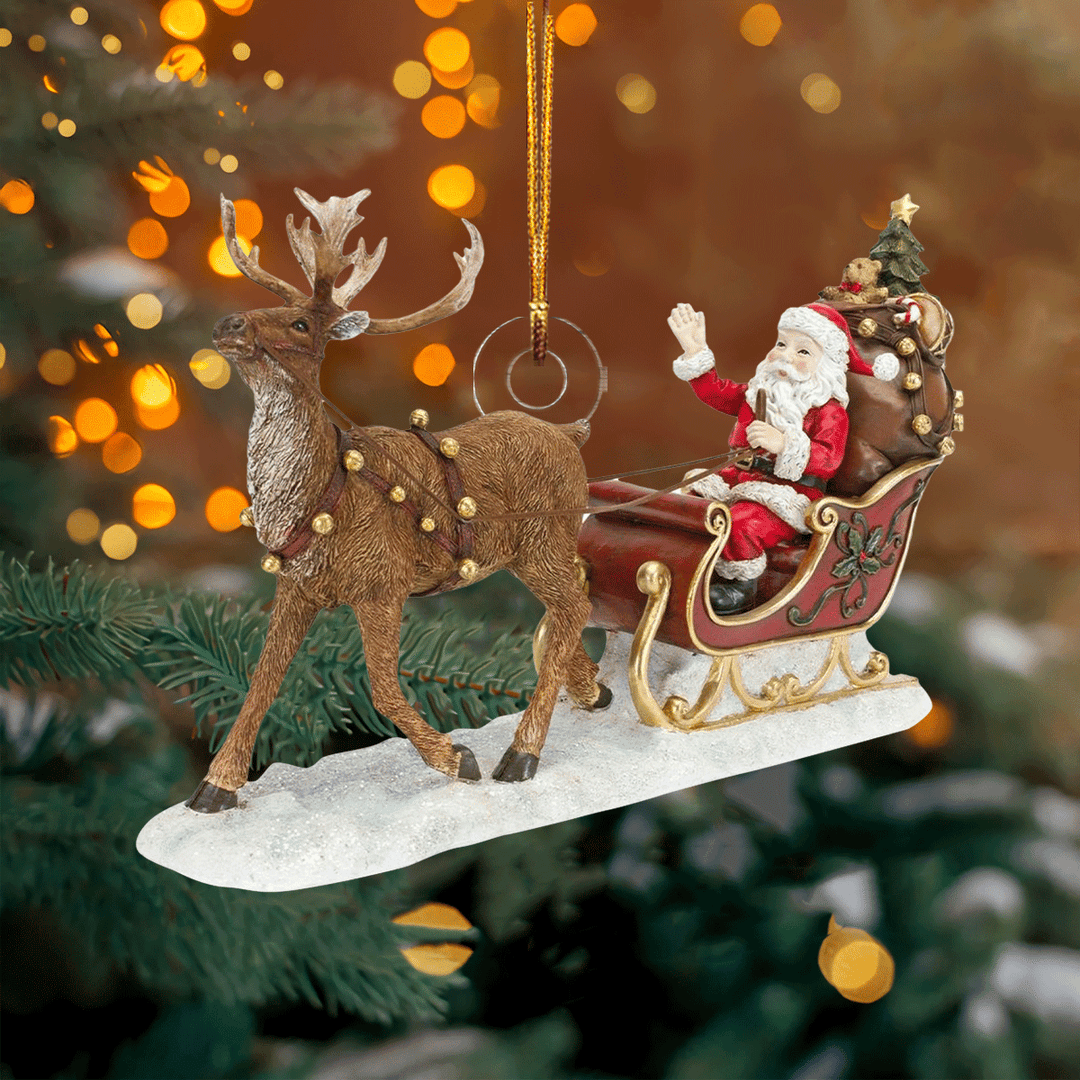 Santa's Merry Joy - Mica Ornament NCU0PD193