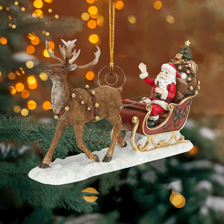 Santa's Merry Joy - Mica Ornament NCU0PD193