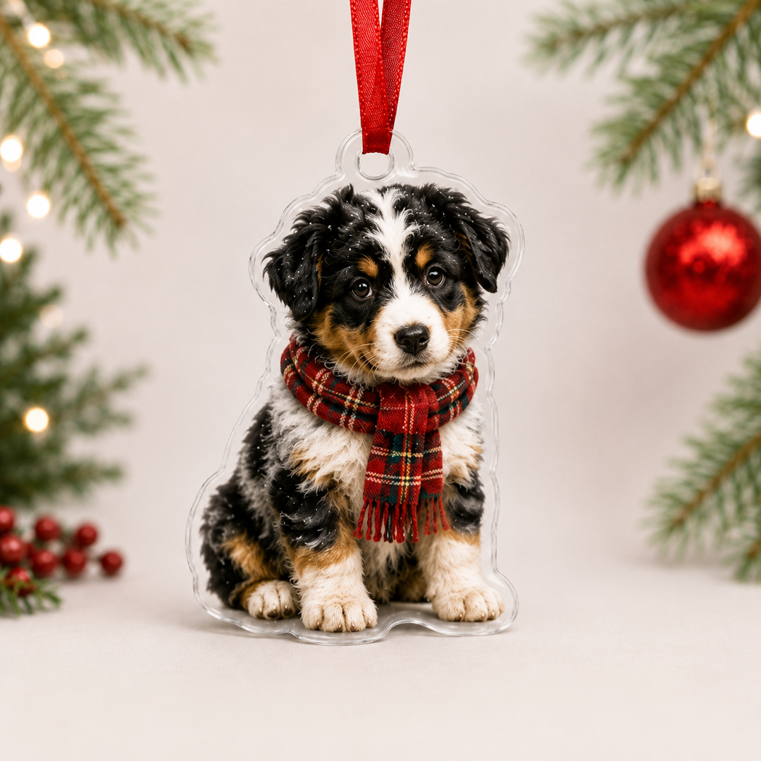 Scarf Australian Shepherd Mica Ornament NCU0NT044
