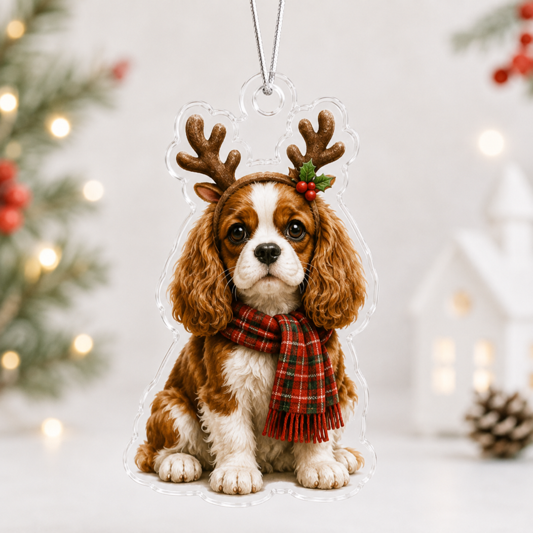 Scarf Cavalier King Charles Spaniel Mica Ornament NCU0NT065