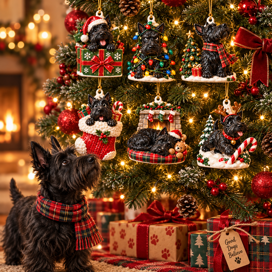 Scottish Terrier Christmas Acrylic Ornament Gift Set NCU0TH096