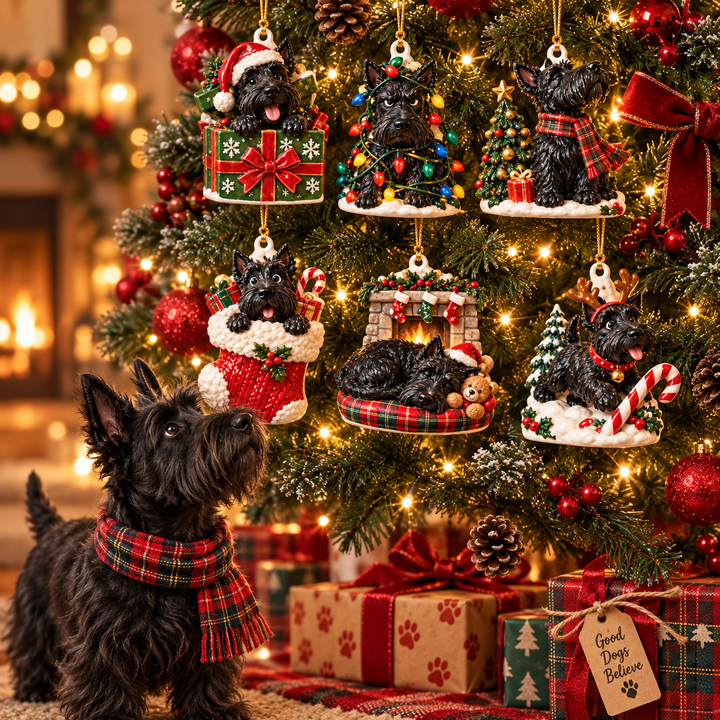 Scottish Terrier Christmas Acrylic Ornament Gift Set NCU0TH096