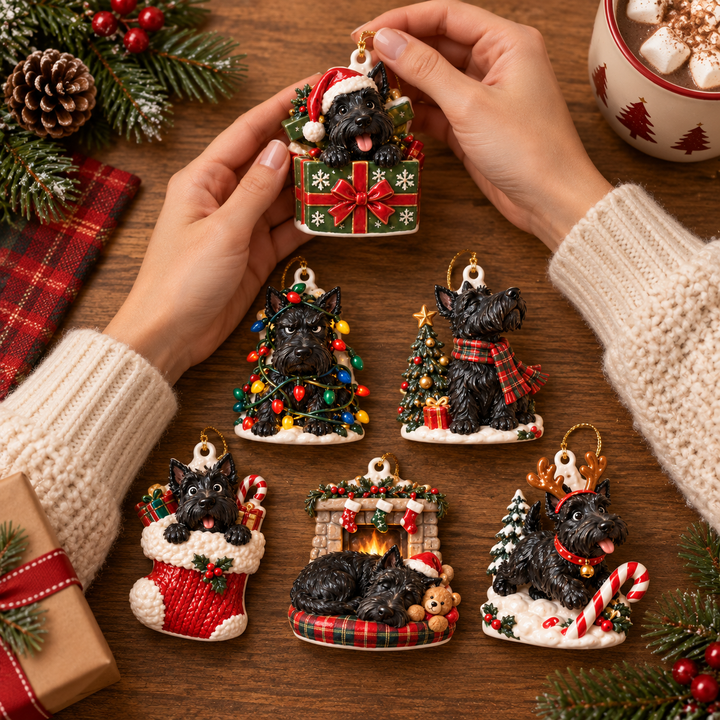Scottish Terrier Christmas Acrylic Ornament Gift Set NCU0TH096