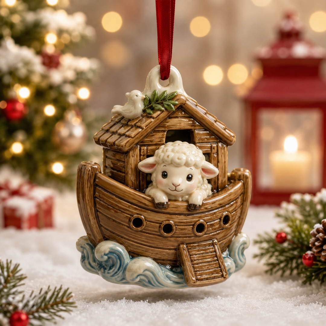Sheep On The Ark Mica Ornament NCU0TM061