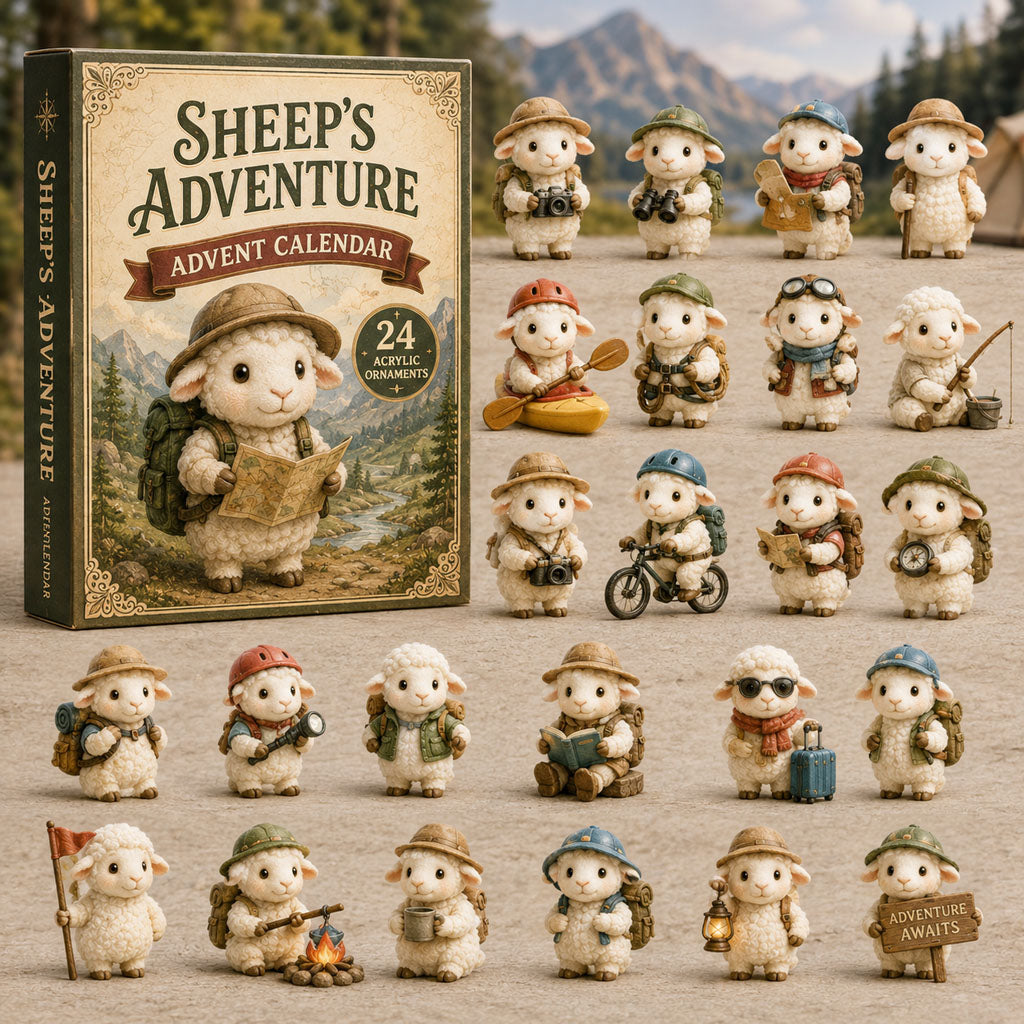 CHRISMAST KICKOFF 40% OFF - Sheep Outdoor Adventure Advent Calendar 2026 - 24-Day Festive Countdown, Acrylic Charms Blind Box - Gift For Sheep Lovers AC0TM161