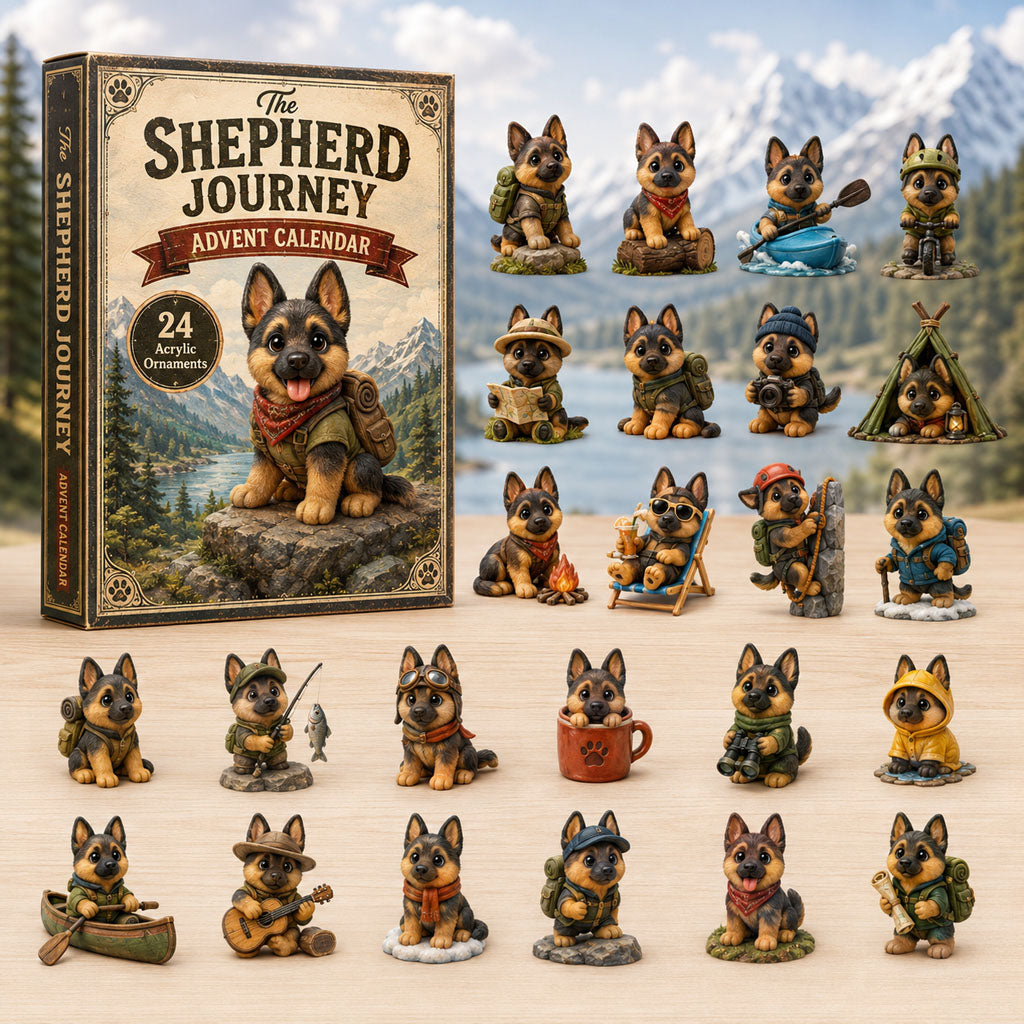 CHRISMAST KICKOFF 40% OFF - Shepherd Journey Dog Advent Calendar 2026 - 24-Day Festive Countdown, Acrylic Charms Blind Box - Gift For Dog Lovers AC0TH151