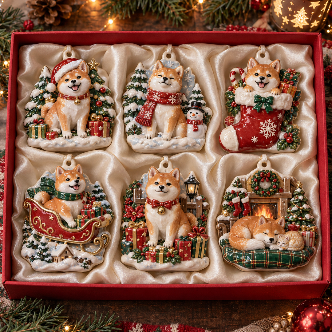 Shiba Inu Christmas Ornament Gift Set NCU0HA110