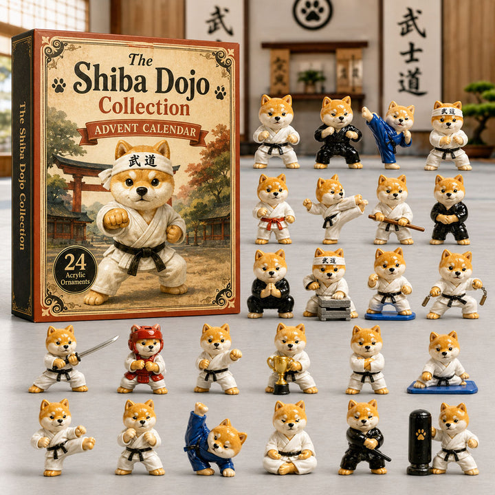 CHRISMAST KICKOFF 40% OFF - Shiba Dojo Martial Arts Advent Calendar 2026 - 24-Day Festive Countdown, Acrylic Charms Blind Box - Gift For Dog Lovers AC0TH139