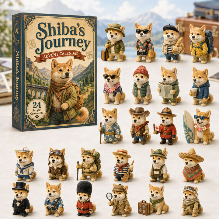 CHRISTMAS KICKOFF 40% OFF - Shiba Journey Advent Calendar 2026 - 24-Day Festive Countdown, Acrylic Charms Blind Box - Gift For Shiba Lovers AC0TH045