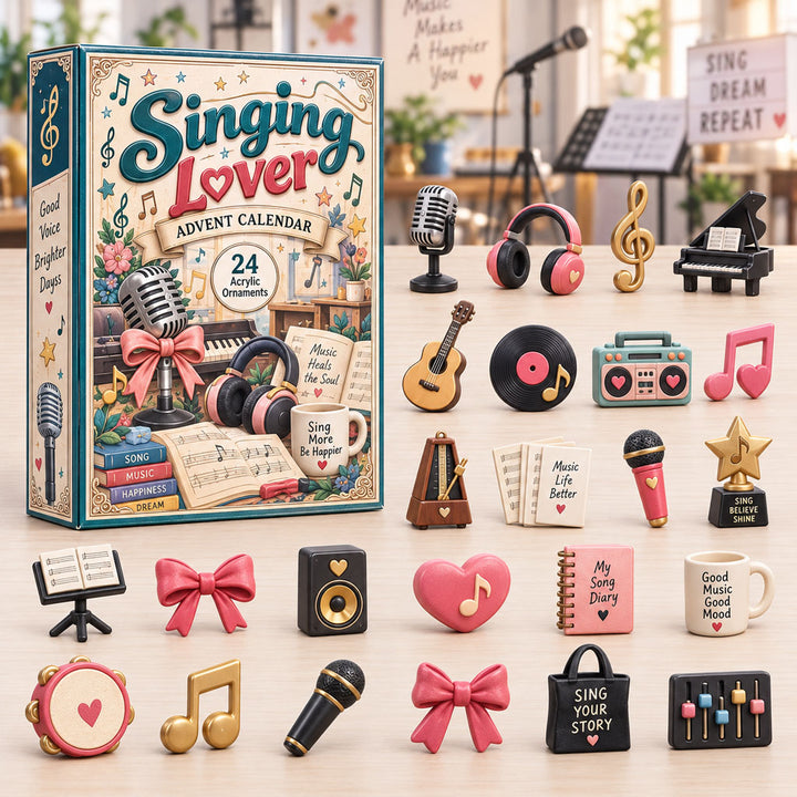 CHRISTMAS KICKOFF 40% OFF - Singing Lover Advent Calendar 2026 - 24-Day Festive Countdown, Acrylic Charms Blind Box - Gift For Singing Lovers AC0HA279