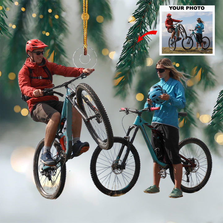 Skillful Ride - Personalized Photo Mica Ornament - Gift For Couple, Family, Family Members
