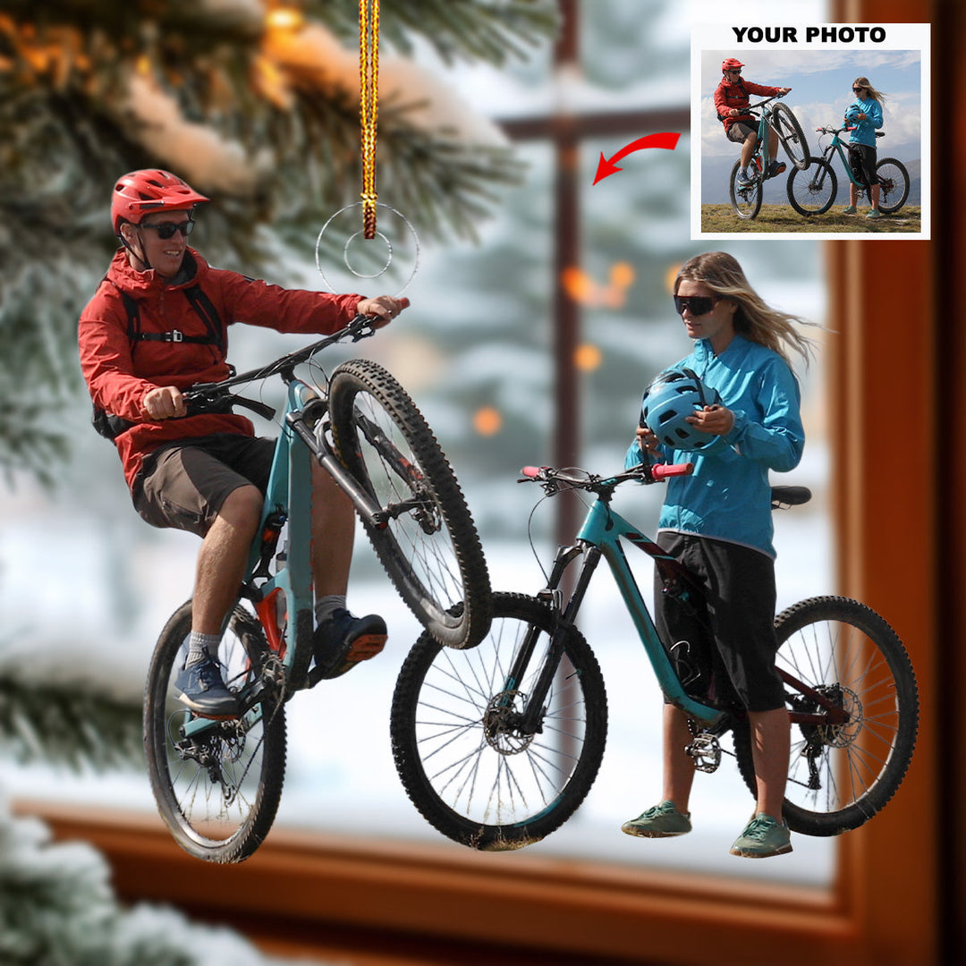 Skillful Ride - Personalized Photo Mica Ornament - Gift For Couple, Family, Family Members