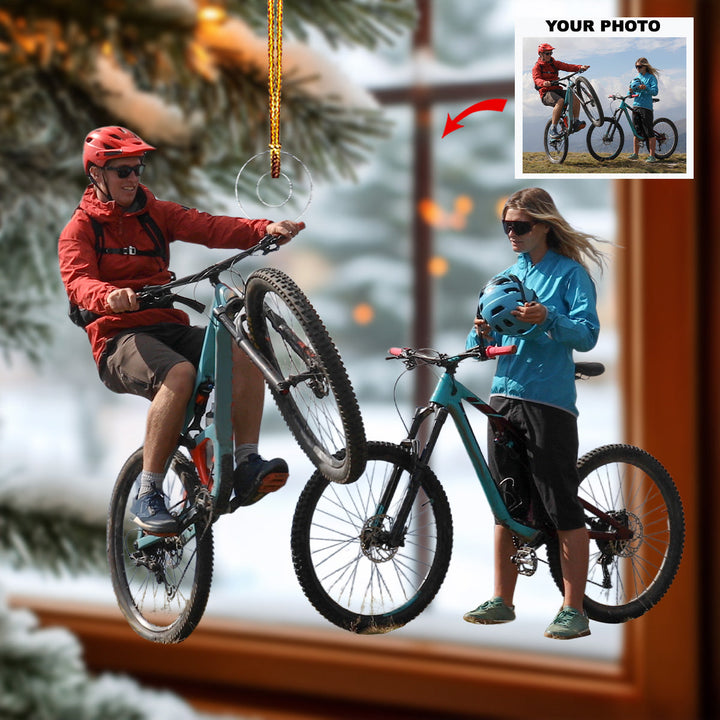 Skillful Ride - Personalized Photo Mica Ornament - Gift For Couple, Family, Family Members