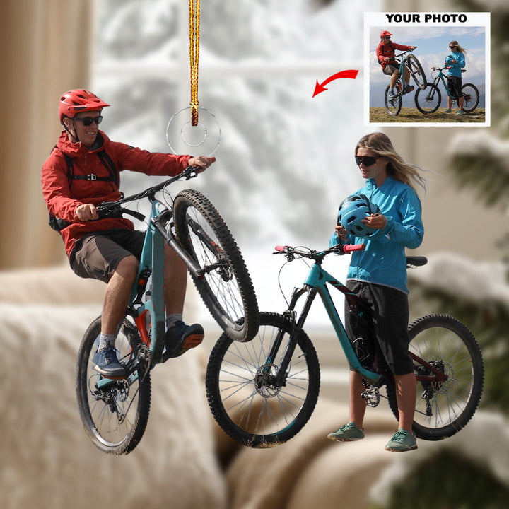 Skillful Ride - Personalized Photo Mica Ornament - Gift For Couple, Family, Family Members