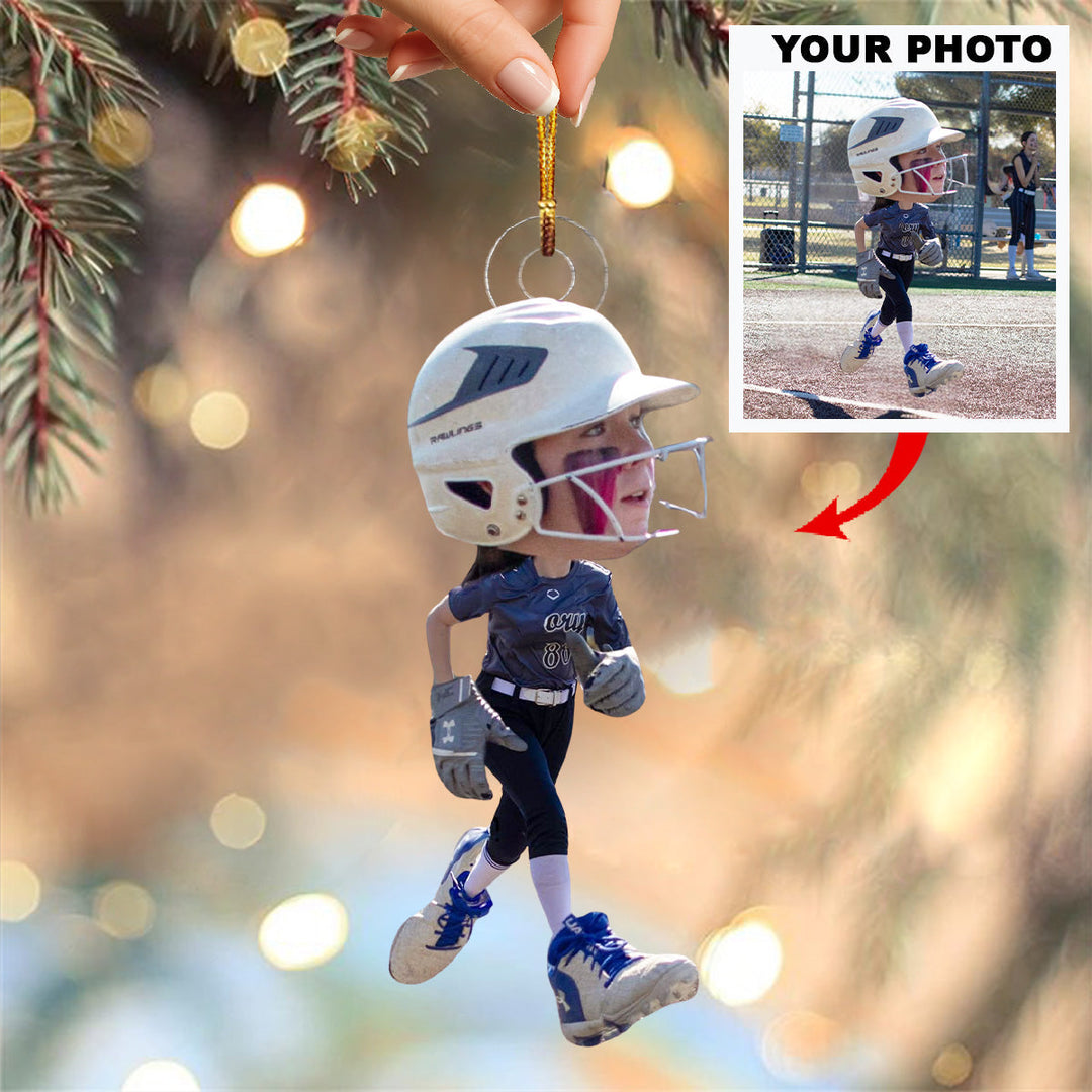Slay All Game - Personalized Photo Mica Ornament - Christmas Gift For Family Members