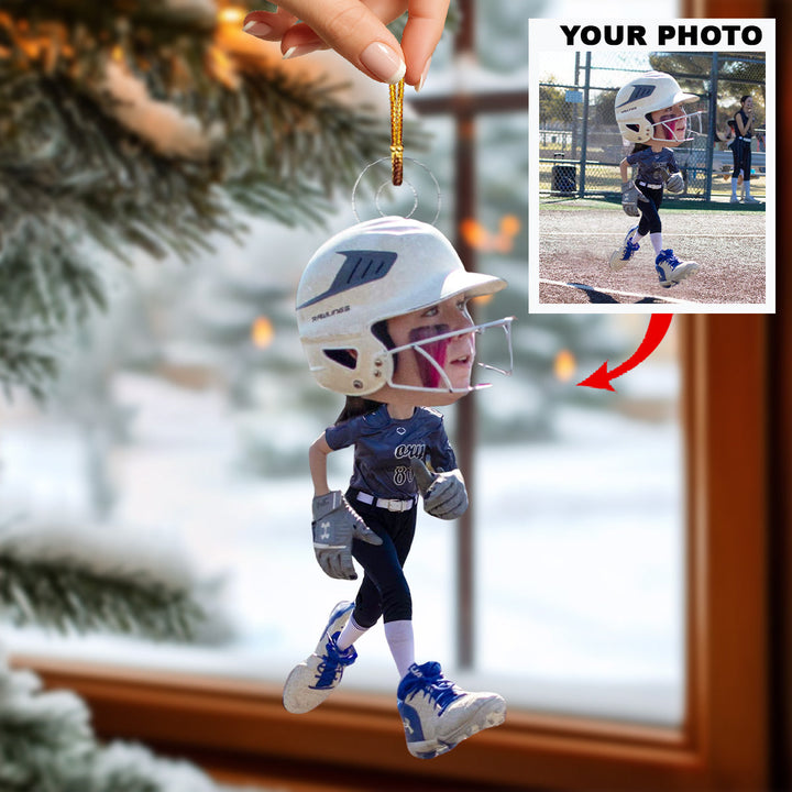 Slay All Game - Personalized Photo Mica Ornament - Christmas Gift For Family Members