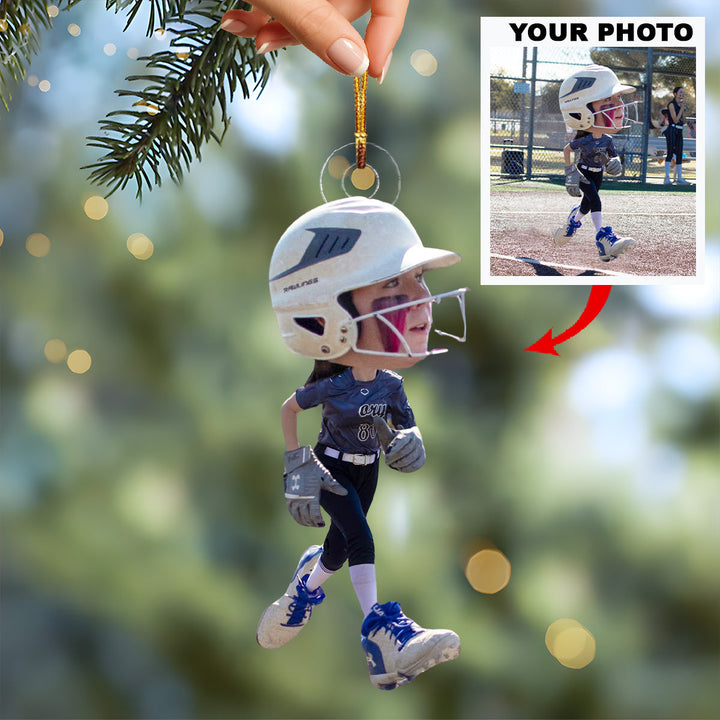 Slay All Game - Personalized Photo Mica Ornament - Christmas Gift For Family Members