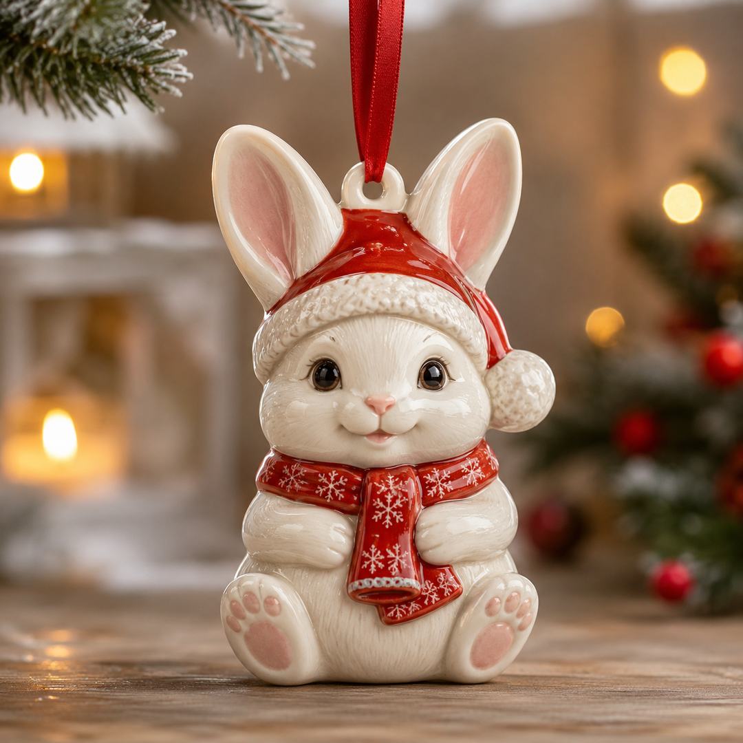 Snow Bunny Mica Ornament NCU0TM037