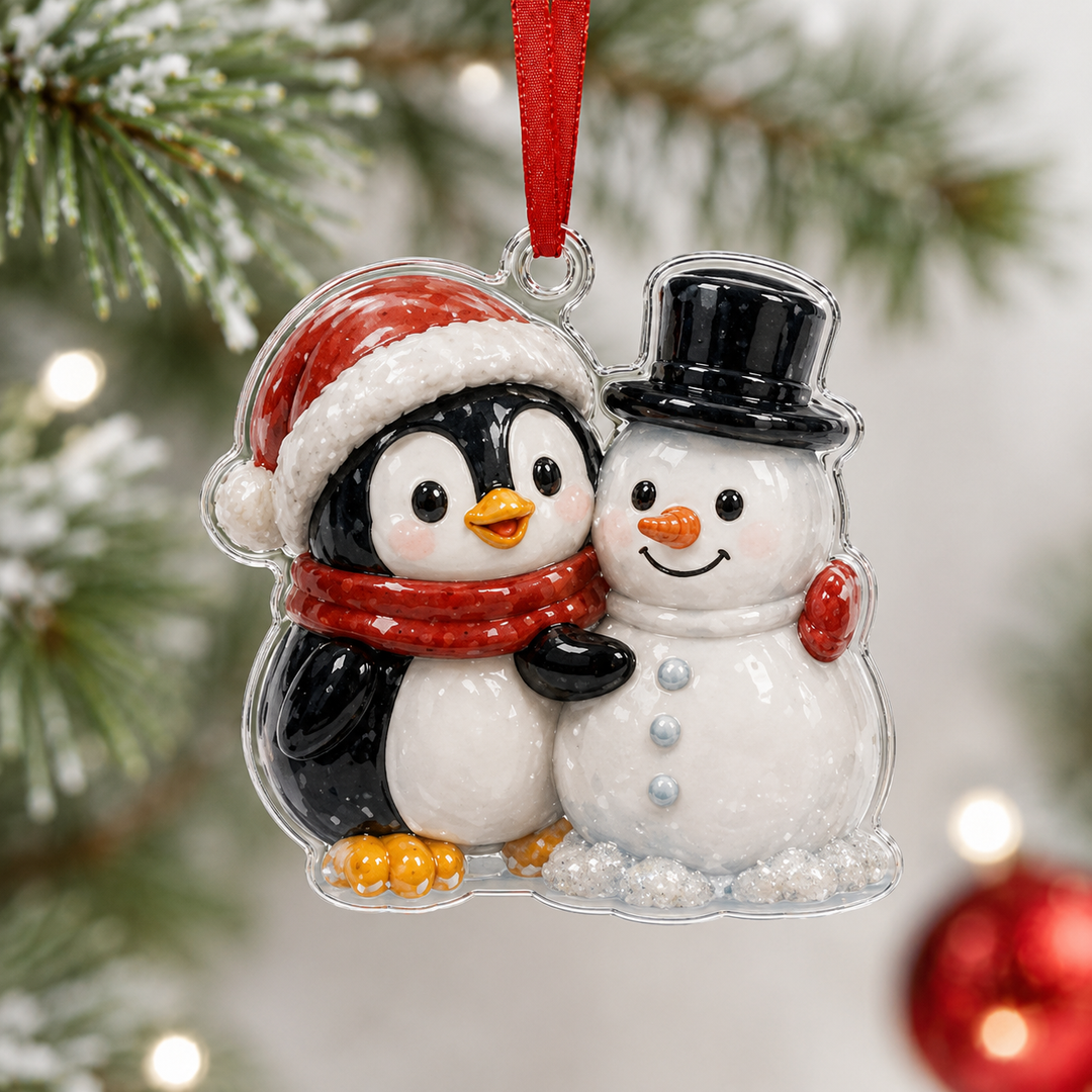 Snowman Bestie Penguin Mica Ornament NCU0HA047