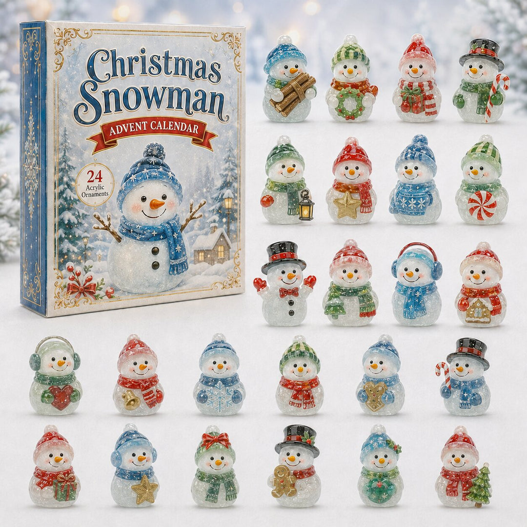 CHRISTMAS KICKOFF 40% OFF - Snowman Advent Calendar 2026 - 24-Day Festive Countdown, Acrylic Charms Blind Box - Gift For Holiday Lovers AC0NT005