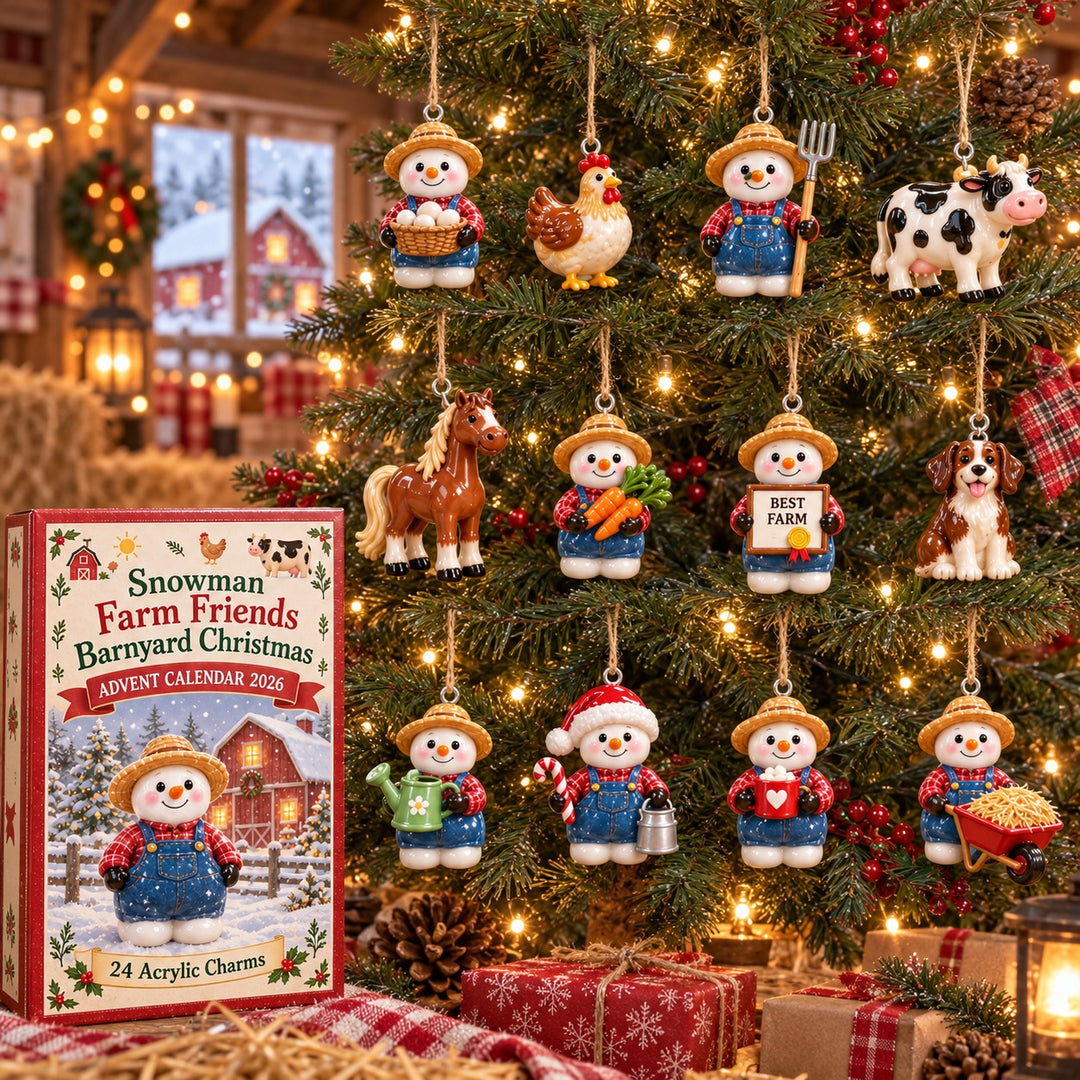Snowman Farm Friends Barnyard Christmas Advent Calendar 2