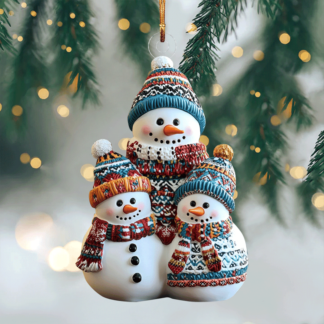 Snowy Smiles Charm - Mica Ornament NCU0PD218