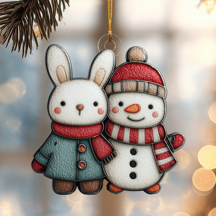 Snowy Pair Mica Ornament NCU0DH048
