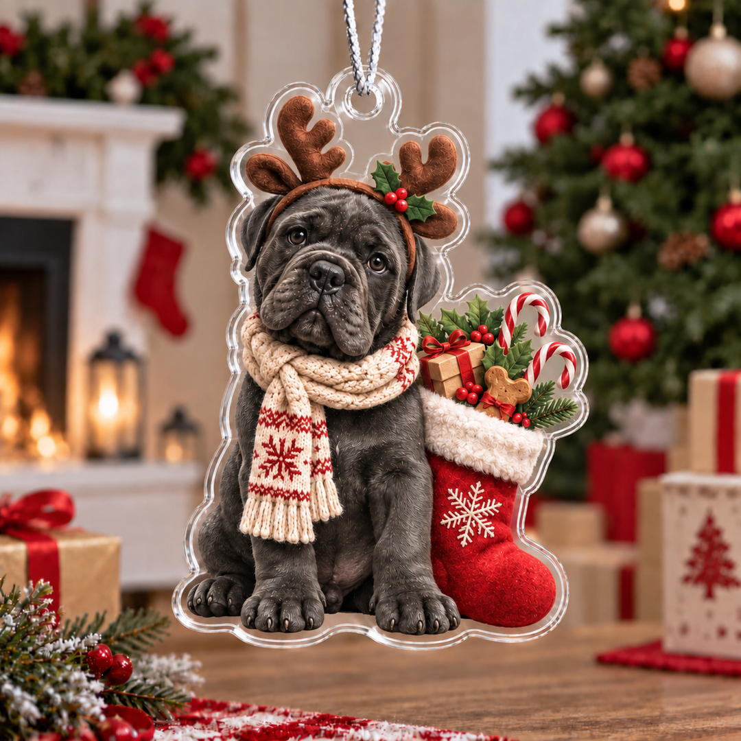 Sock Cane Corso Mica Ornament NCU0NT113