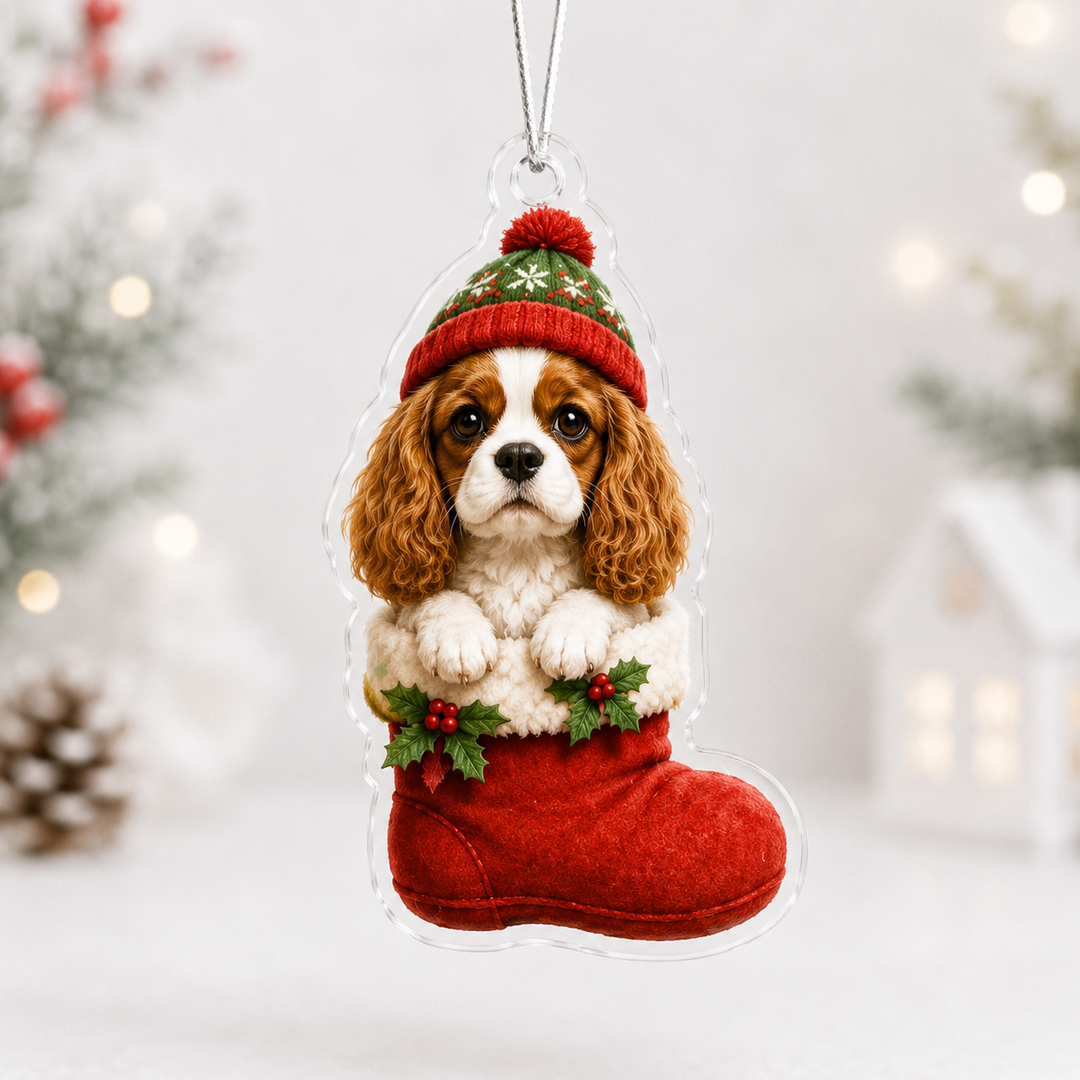 Sock Cavalier King Charles Spaniel Mica Ornament NCU0NT063