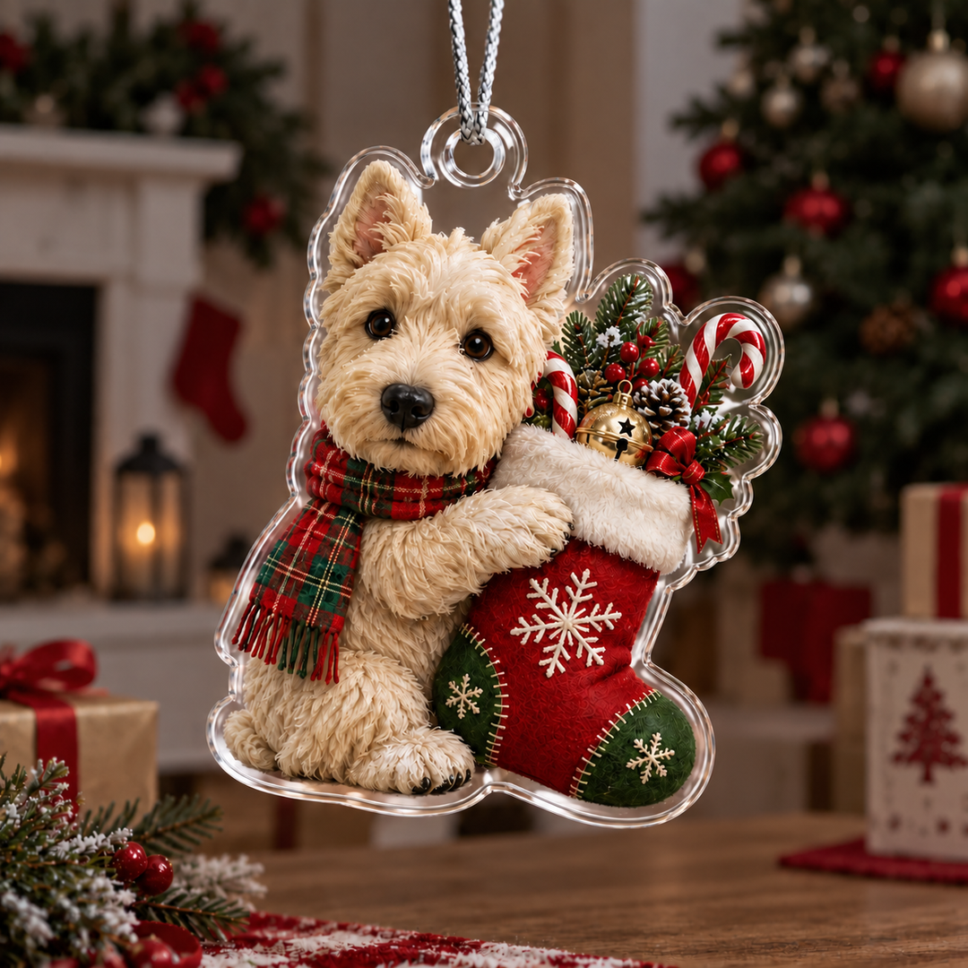 Sock Scottish Terrier Mica Ornament NCU0NT104