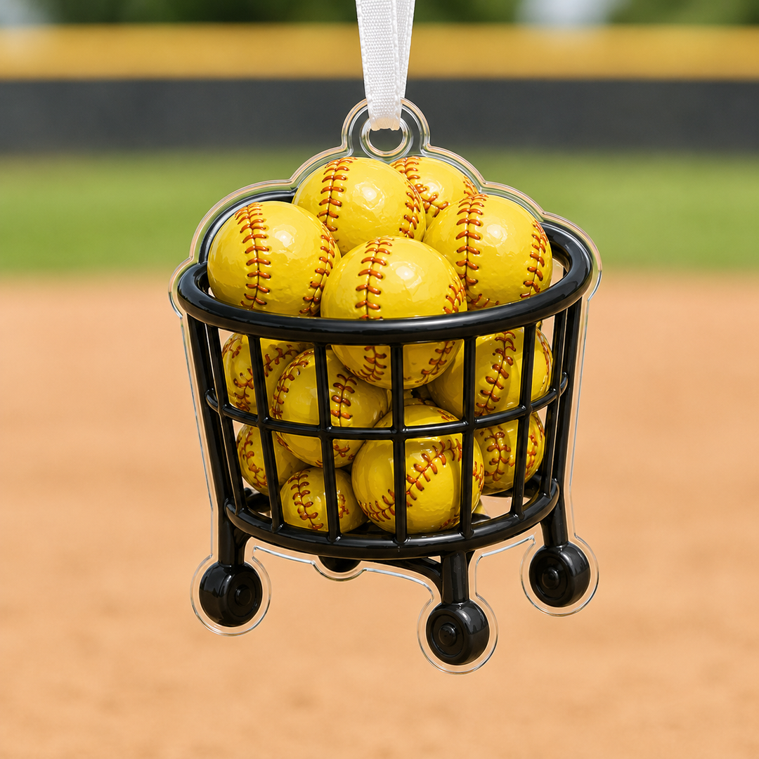 Softball Practice Cart Mica Ornament NCU0HA035