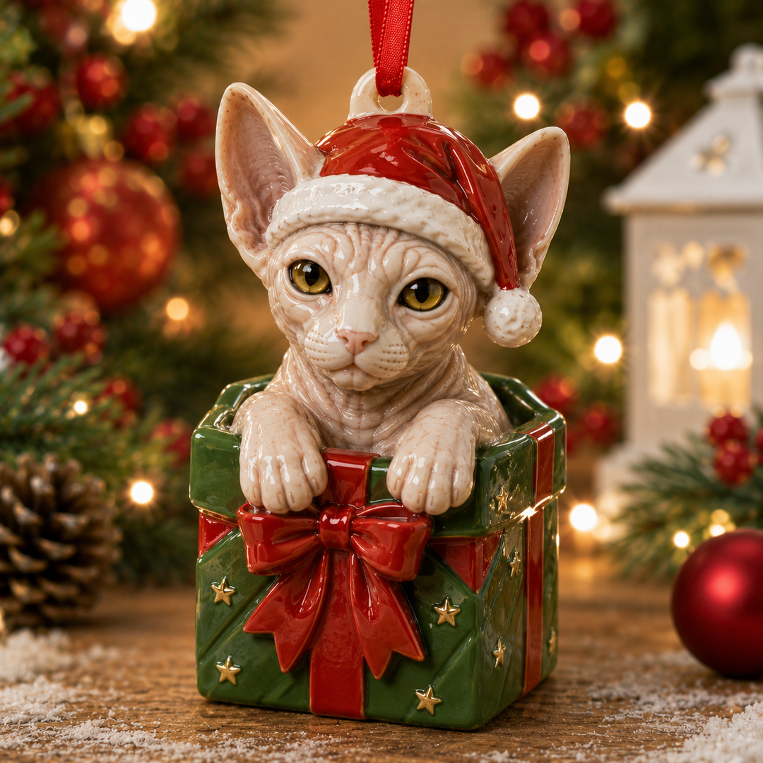 Sphynx In The Box Mica Ornament NCU0TM069