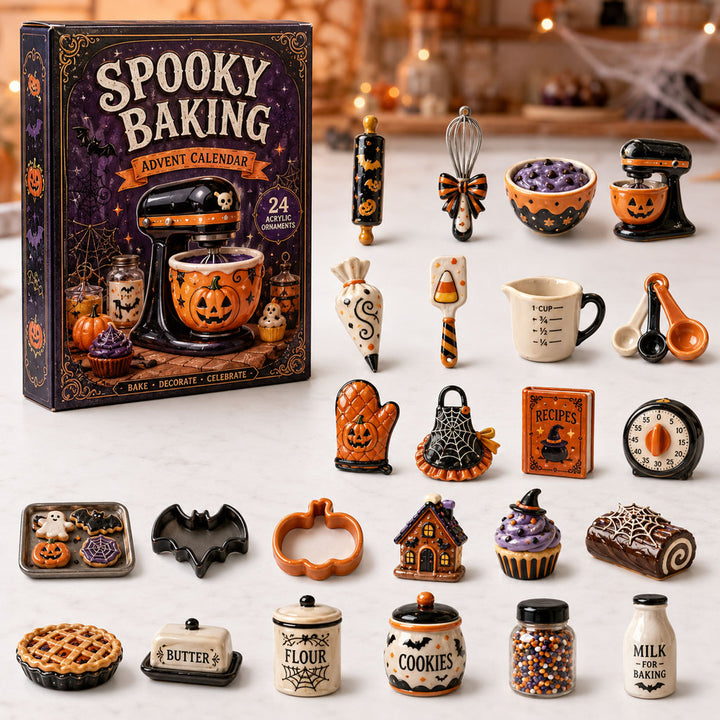 HALLOWEEN KICKOFF 40% OFF - Spooky Baking Advent Calendar 2026 - 24-Day Festive Countdown, Acrylic Charms Blind Box - Gift For Baking Lovers AC0TM075