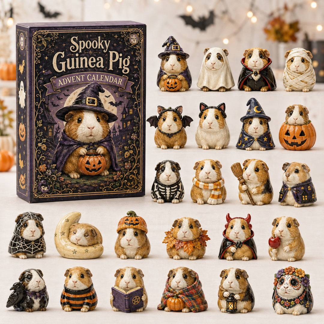 HALLOWEEN KICKOFF 40% OFF - Spooky Guinea Pig Advent Calendar 2026 - 24-Day Festive Countdown, Acrylic Charms Blind Box - Gift For Guinea Pig Lovers