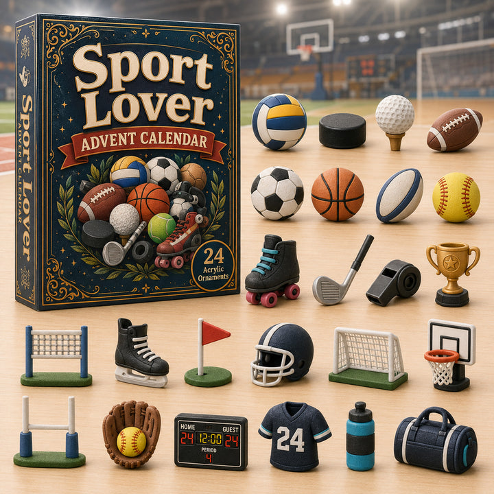 CHRISTMAS KICKOFF 40% OFF - Sport Lover Advent Calendar 2026 - 24-Day Festive Countdown, Acrylic Charms Blind Box - Gift For Sports Lovers