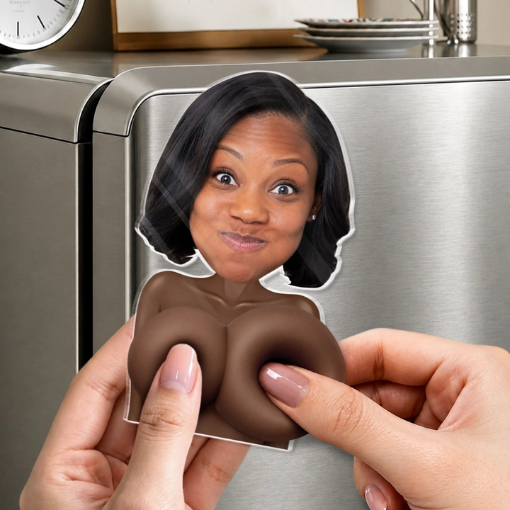 Squeeze Me Maybe - Personalized Photo Squishy Acrylic Fridge Magnet - Anniversary Wedding Gifts For Husband And Wife, Him And He